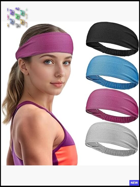 Cooling Headband Moisture Wicking Non-Slip Sweatband for Running Fitness Yoga main image 6